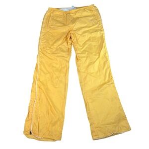 Amberchrombie Fitch 092 Gym Issue Yellow Track Pants Zip Ankle Size M